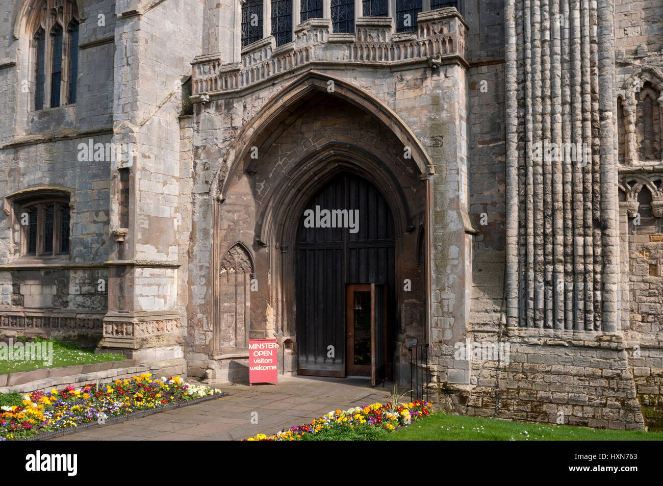 The West Door, King`s Lynn Minster (St Margaret`s), Norfolk, England, UK Stock Photo